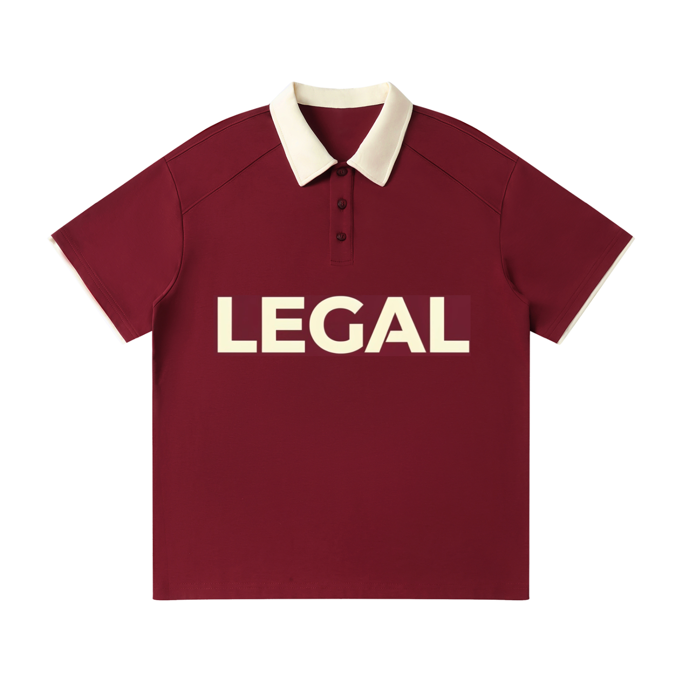 Contrast Collar Raglan Polo Shirt
