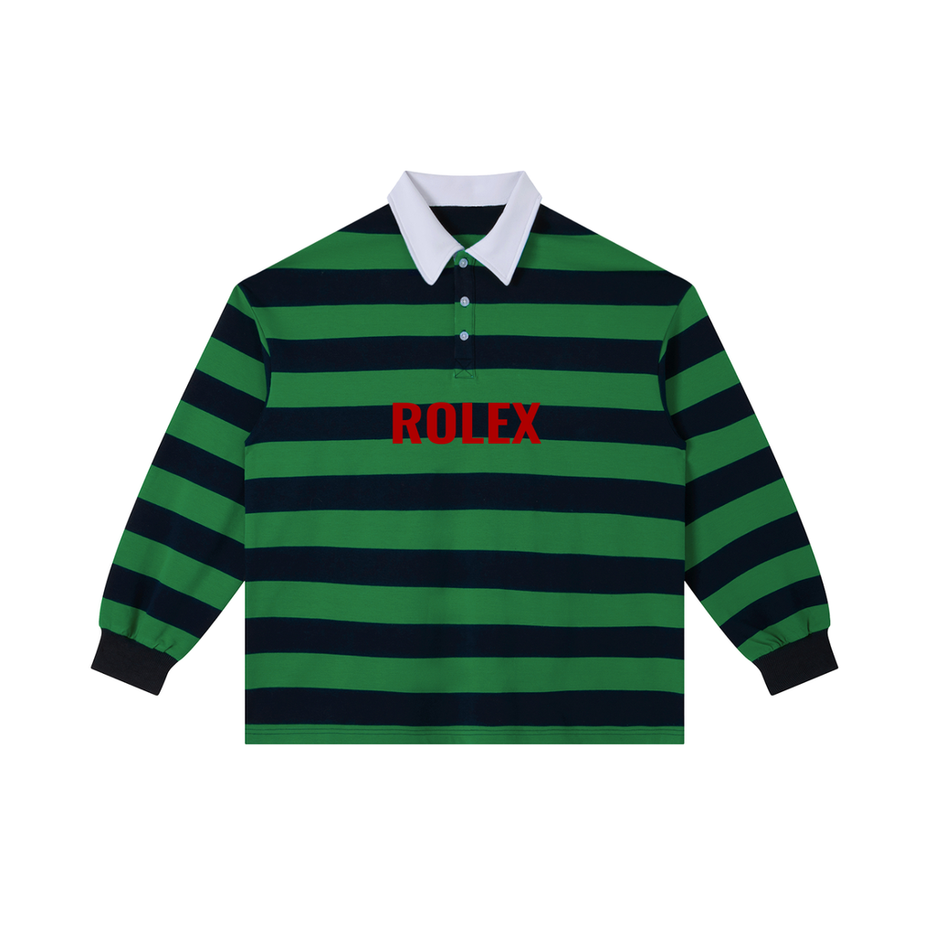 Color Block Stripe Polo Shirt