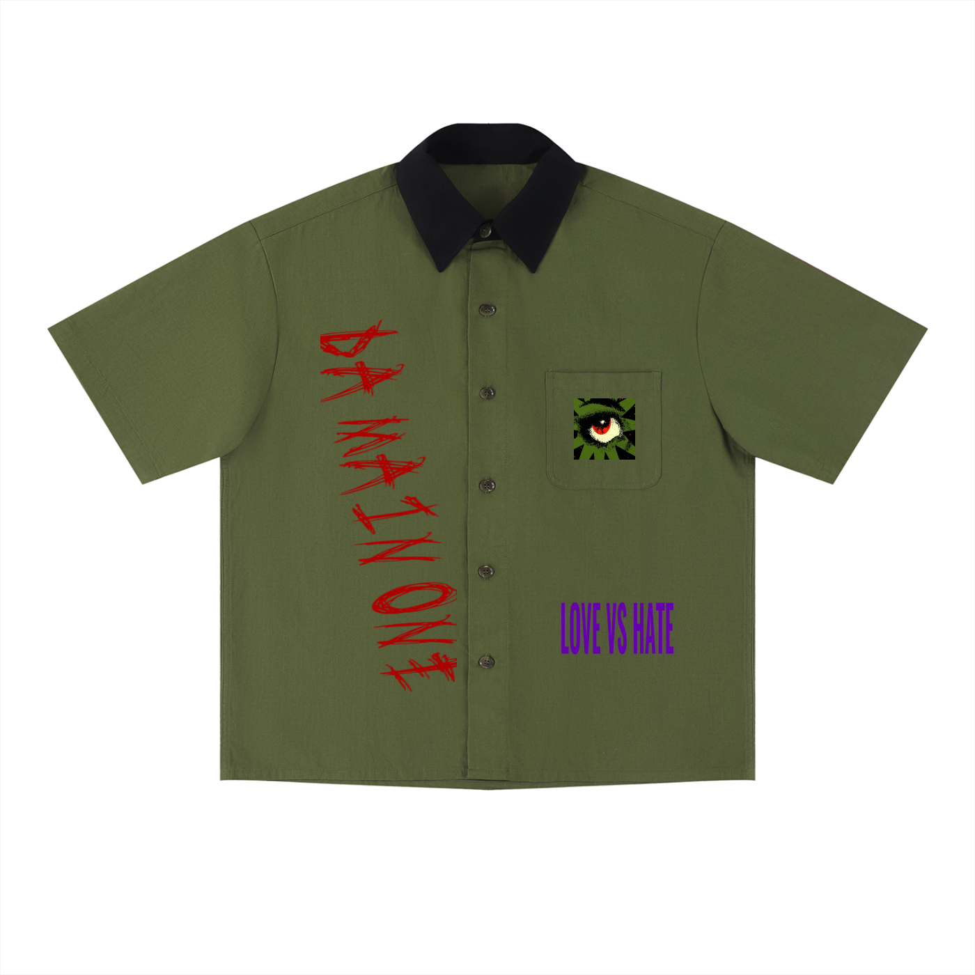 Unisex Color Block Short Sleeve Shirt